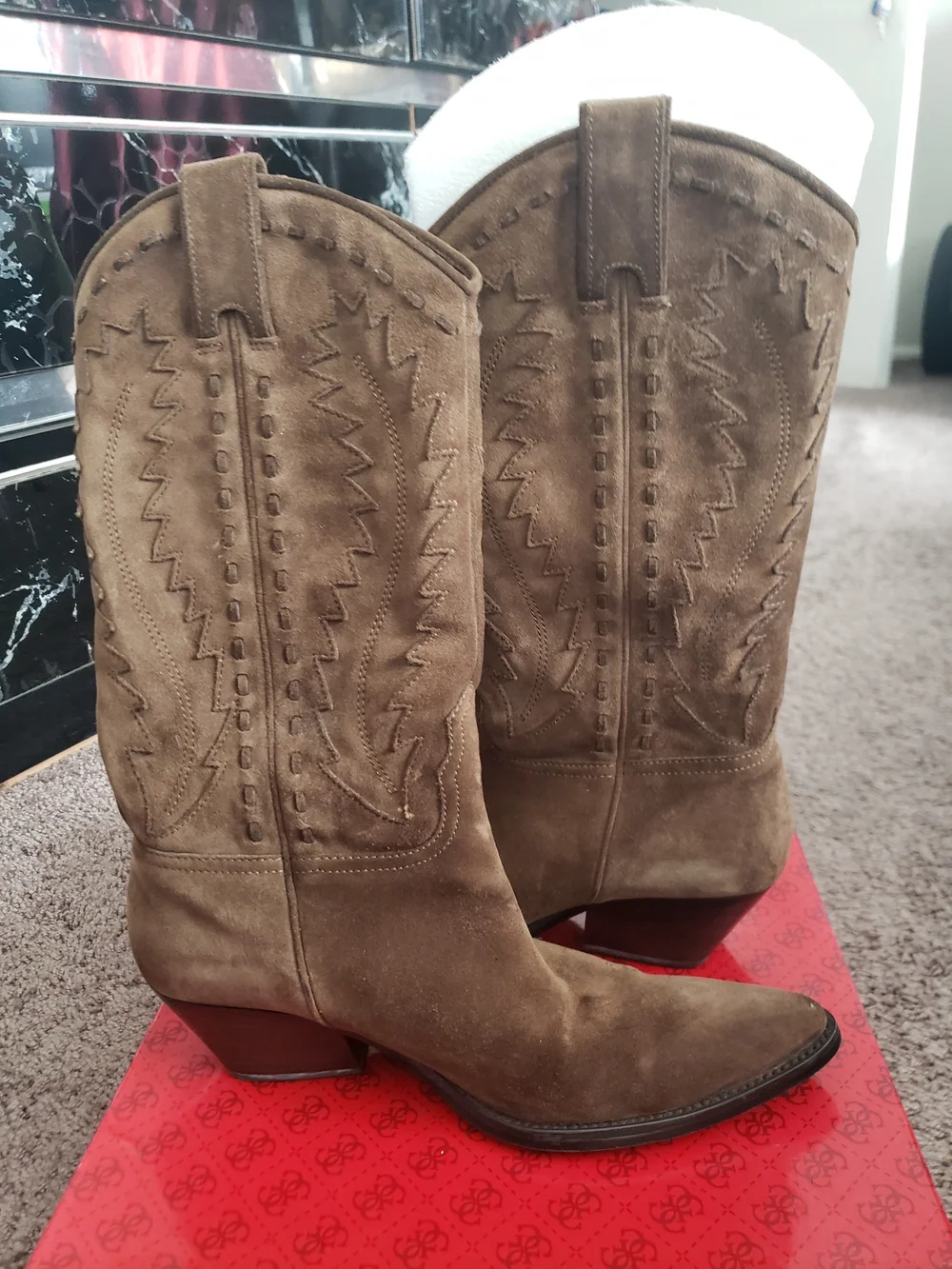 Guess Women’s Brown Suede Knee-High Boots